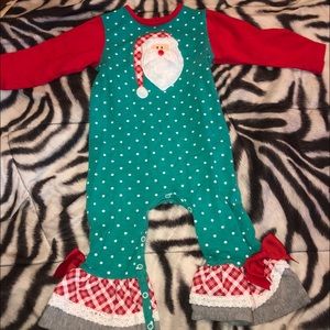 Ricrac and Ruffles Santa Romper